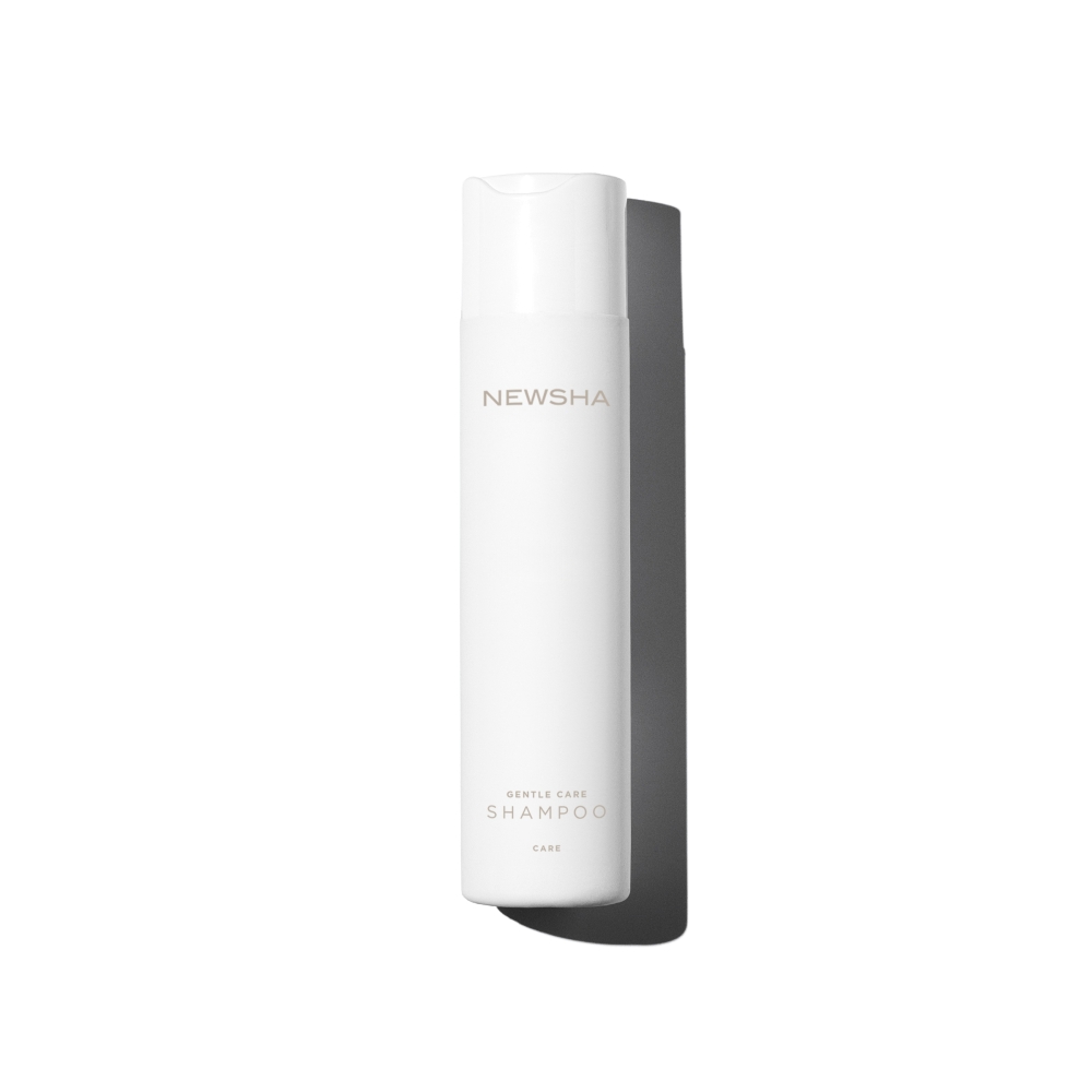 Mildes Shampoo für empfindliche Kopfhaut. Gentle Care Shampoo von NEWSHA reinigt sanft und schützt die natürliche Balance der Kopfhaut