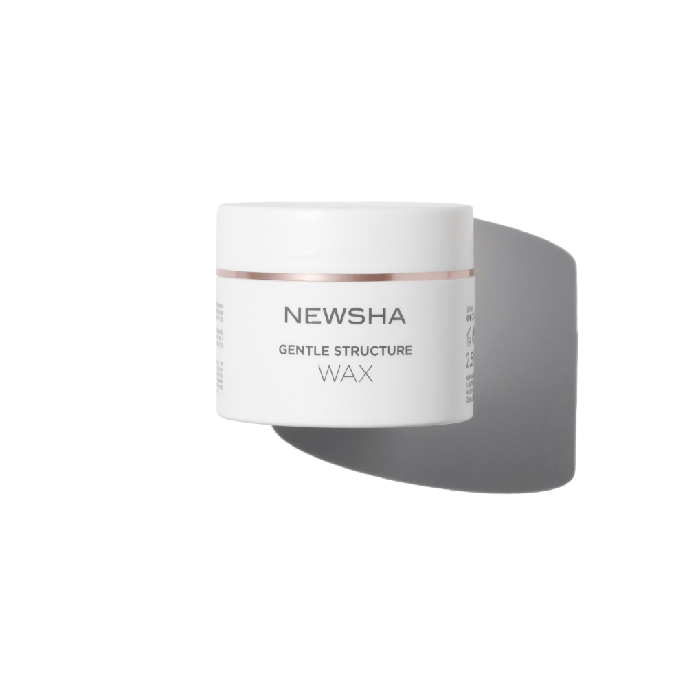 Strukturgebendes Haarwachs für flexiblen Halt und natürlichen Look. Gentle Structure Wax von NEWSHA für perfektes Styling ohne Rückstände.